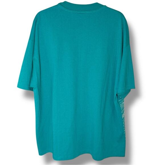 Vintage 80s Hanes Fifty-Fifty Abstract Silver Foil Graphic T Shirt Large - Picture 5 of 6